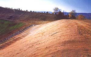 hill erosion control mat