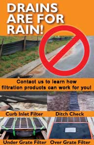 drains are for rain banner