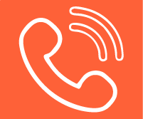 Orange colored phone icon