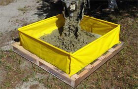 temporary concrete washout area